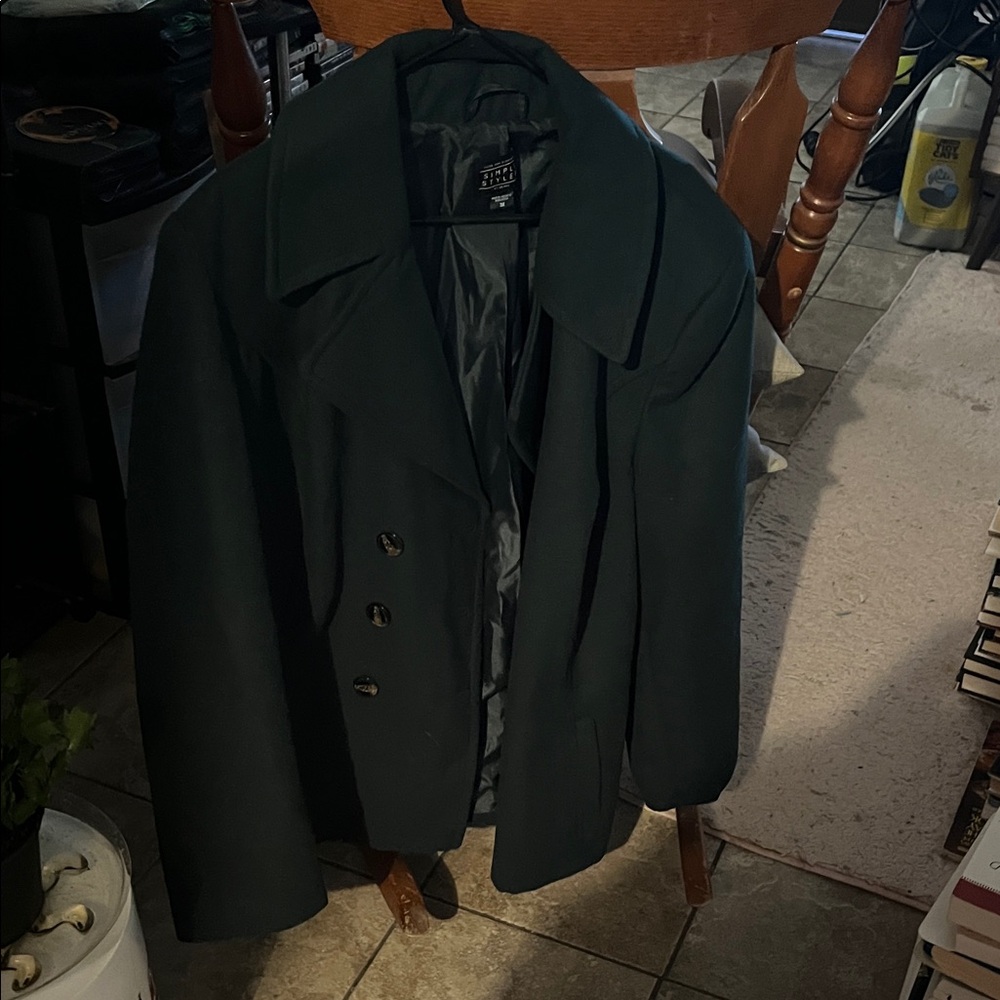 Simply Styled Forest Green Pea Coat